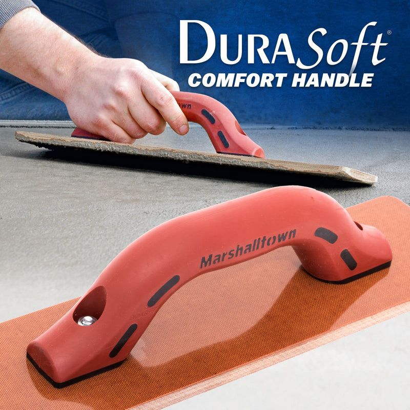 MARSHALLTOWN Resin Hand Float, 16 x 3-1/2 Inch, DuraSoft Handle, Laminated Canvas Resin, Concrete Tool, Easily Works Color Hardeners into Concrete, Square End, Concrete Tools, Made in USA, 4526D 16 Inch
