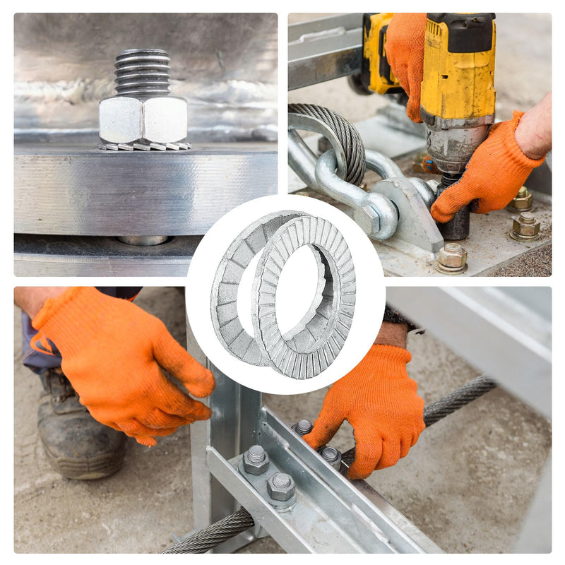 uxcell Wedge Locking Washers for 1/2 Inch Bolts, 20pcs Manganese Steel Washers Vibration Resistant Safety Washers 20