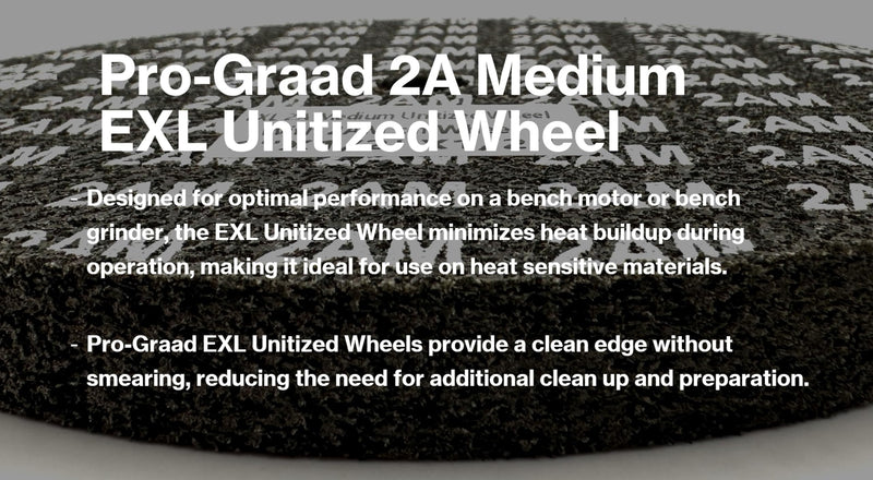 EXL Unitized Wheel, Aluminum Oxide, 6" Diameter x 1/2" Wide x 1/2" Arbor, 2A Medium | 15534 | (Pack of 1) 6" x 1/2" x 1/2"