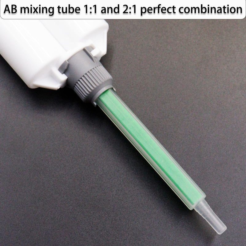 20 Epoxy Mixing Nozzles Adhesive Mixing Nozzle Tips Epoxy Gun Mixer Glue Gun Applicator Kit for 50ml/1.7oz 1:1/2:1 Ratio