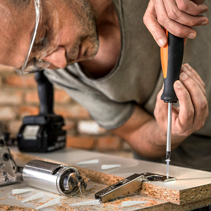 10 Pcs Wood Anchor, Stripped Screw Hole Repair Kit for Wood, Door, Fixing Stripped Screw Holes, Fits Wood Screws Sizes #2 to #16, Screw Holes from Stripped to Gripped, White