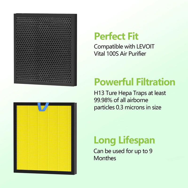 Vital 100S Pet Care Replacement Filter For LEVOIT 100S-P Air Purifier 2pack Vital 100S - Pet Care