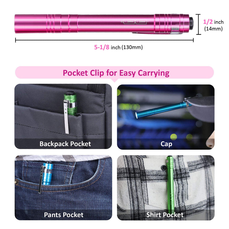 15-Pack LED Penlight - Pocket Bulk Pen Light Flashlight with Clip, 30-Piece Dry Batteries Included, Mini Pen Light for Inspection, Repairing, Camping and Training Course (15-Pack) 15-PACK