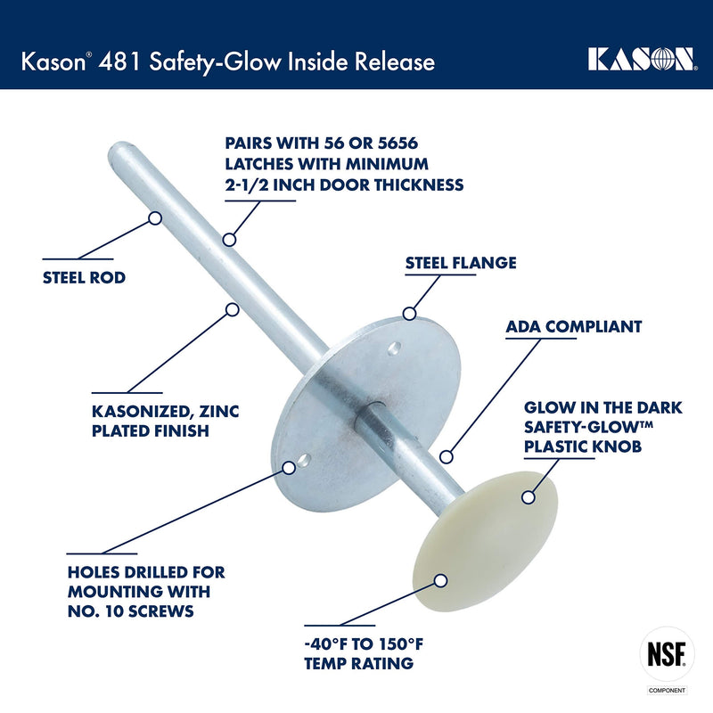 Kason 0481A Safety Glow Inside Release Handle, 10481A00600