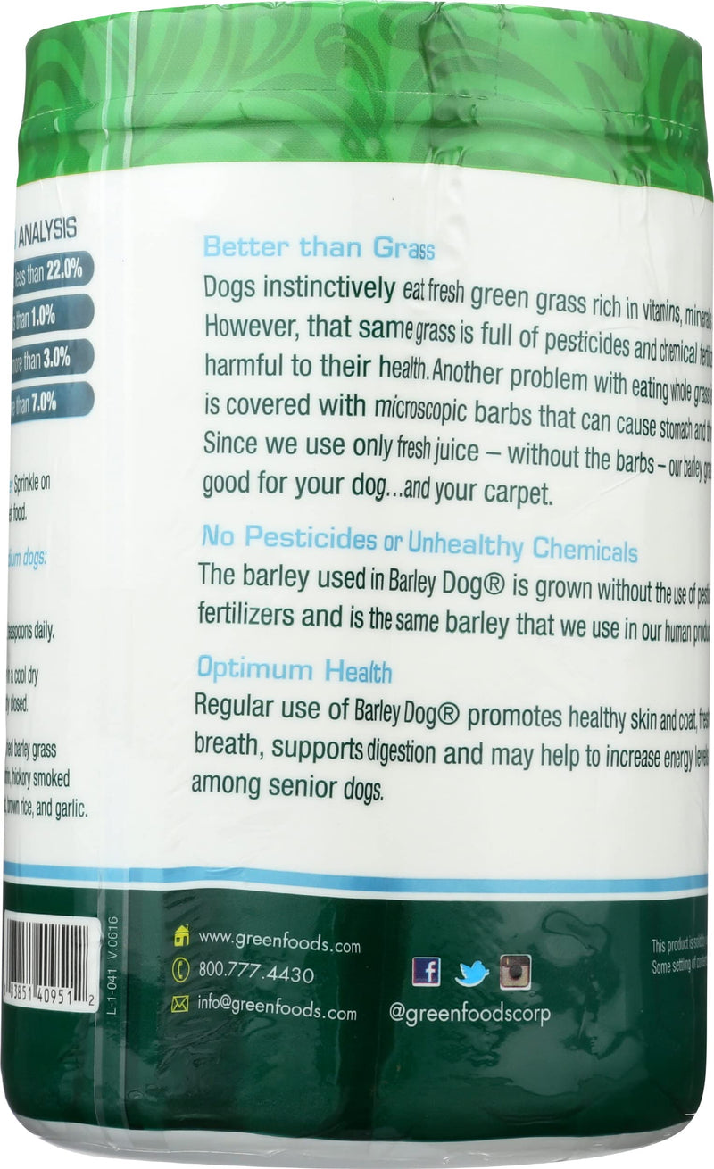 Green Foods Corporation Barley Dog Canine Formula, 11oz - PawsPlanet Australia