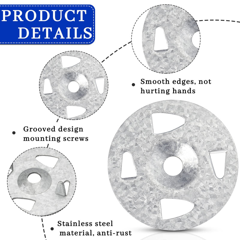 Washers for Installation of Foam Board Panels 1-1/8 Inch Galvanized Steel Washer for Fixing Fastening Installation(150 Pcs) 150