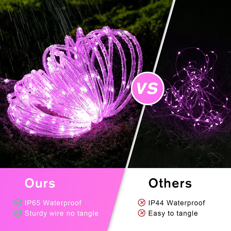 JMEXSUSS 200 LED Pink Rope Lights for Valentines, Valentines Day Lights Indoor Outdoor Waterproof, 66 FT Pink String Lights Plug in for Outside Porch Girl’s Bedroom Valentines Decoration