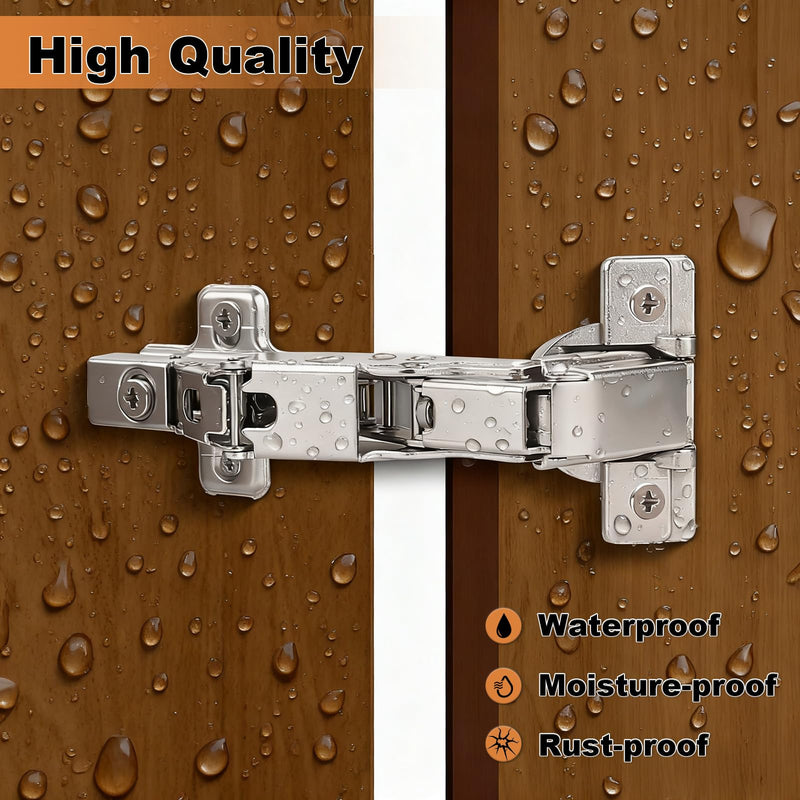 Probrico Soft Close Cabinet Hinges, 165° Concealed Hinges (4 Pairs/8 Packs) - Frameless Lazy Cabinet Hinge, Free-Open Design for Kitchen Corner Cabinets 8