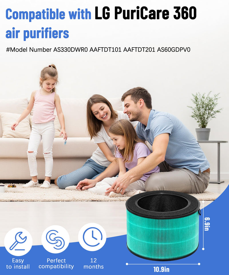 360 Replacement Filter for LG PuriCare Air Purifier AS560DWR0
