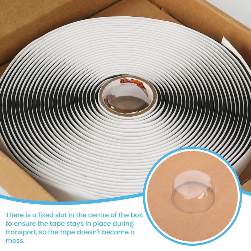 Butyl Putty Tape Black, 1/2" x 30' x 1/8" EDPM Butyl Rubber Sealant, Sound Dampener Automotive Butyl Tape, Stretchable RV Sealant Caulking Putty for Boat Sealing, EDPM Roof, Headlight 1/2" x 30' x 1/8"