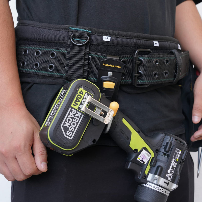 KUNN Power Tool Holster Cordless Drill Holster/Single Hook with Metal Clip for Easy Attachment 1Pcs Belt Hook-Yellow
