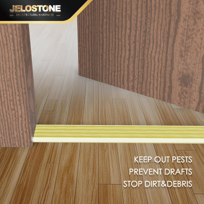 5''W x 1/2''H x 36''L Heavy-Duty Commercial Aluminum Door Threshold (Gold Anodized) - ADA Accessible, Barrier Free, Fire Rated Door Saddle, Exterior Door Threshold, B301N 5''W x 1/2''H x 36''L Gold Anodized