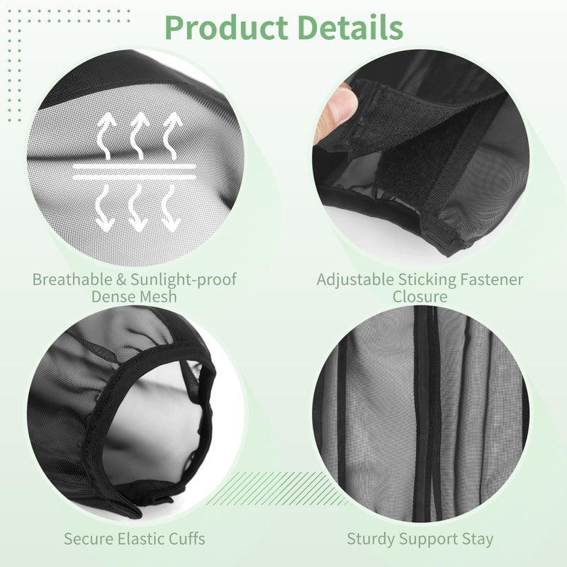 4 Pcs Fine Mesh Horse Fly Boots, Anti-Fly Horse Leggings, Breathable Mesh Leg Wraps, Nylon Leg Covers for Stable Outdoor Riding