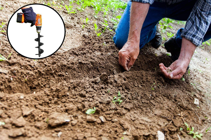 Ashman Auger 12inch One Pack, Garden Plant Flower Bulb Auger for Planting Bulb seedlings