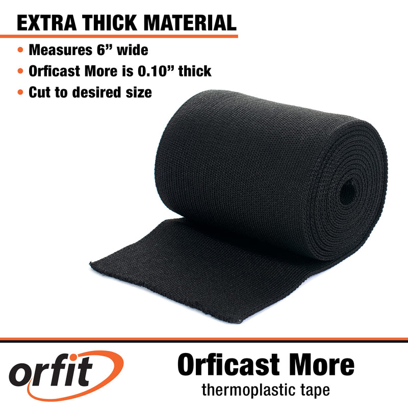 Orficast More Thermoplastic Tape, 6" x 9', Black 6-Inch 1 Roll
