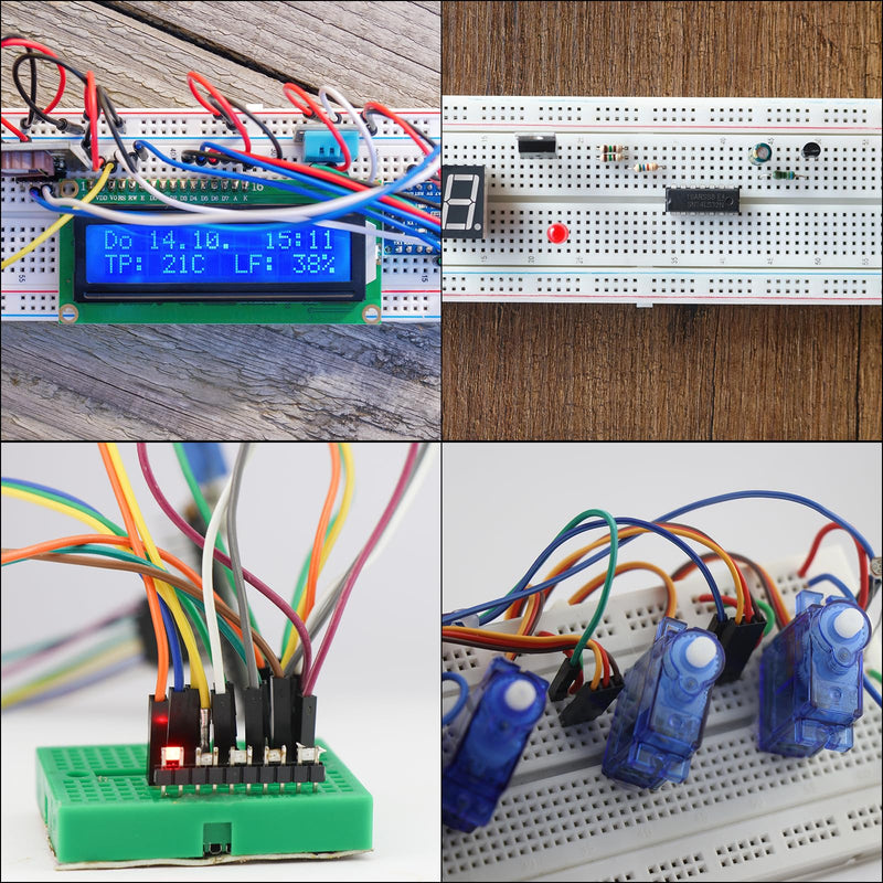MECCANIXITY Female to Female 40Pin Breadboard Jumper Wire 2.54mm Pitch Ribbon Cable 15cm Long Electronics Breadboard Ribbon Cables for Breadboard Electronic Projects Pack of 2