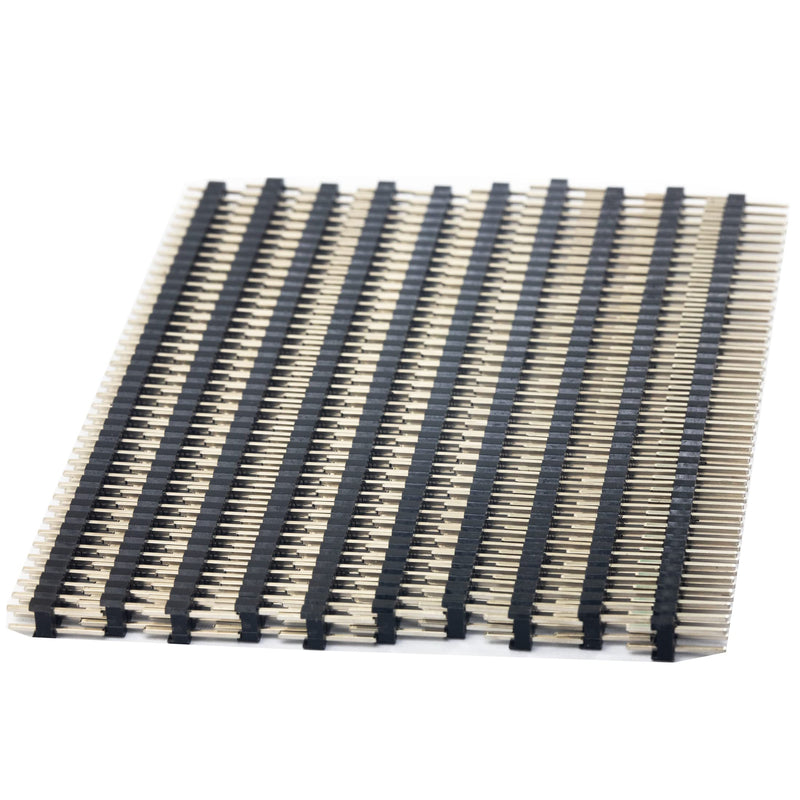 whiteeeen 10pcs Break-Away 0.1" 2 x 40 Pins Strip Dual Male Header 2.54mm Double Row Straight Pin Header Connector