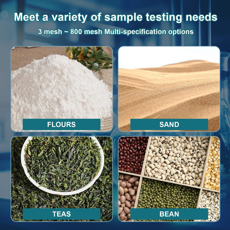304 Stainless Steel Mesh Lab Sieve, 200 Mesh (0.075mm) Aperture Test Sieve, 7.9Inch(20cm) Diameter Economy Standard Analysis Sample Test Sieves for Industrial Laboratory Homes 200mesh(Ф7.9in/20cm)