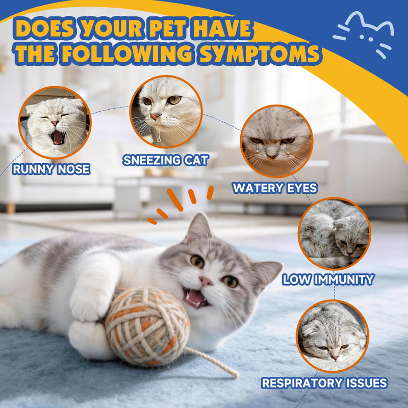 L-Lysine for Cats - Support Immune System, Respiratory & Eye Health - Cat Lysine Paste with Herbal Blends, Taurine, Omega-3, Vitamins - Reduces Sneezing, Runny Nose, Watery Eyes - 60ML, Chicken Flavor