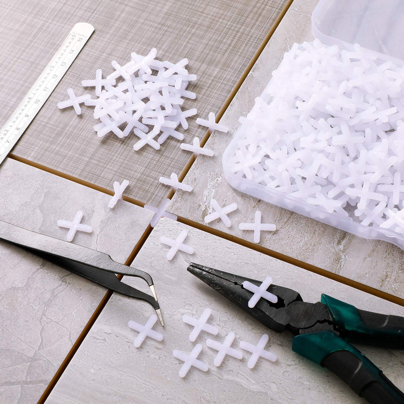 500 Pieces Wide Tile Spacers Tiles Leveler Spacers Replaceable Tile Levelers Wall Floor Cross Spacers for Ceramic Tile and Stone Installation (1/16 Inch) 1/16 Inch