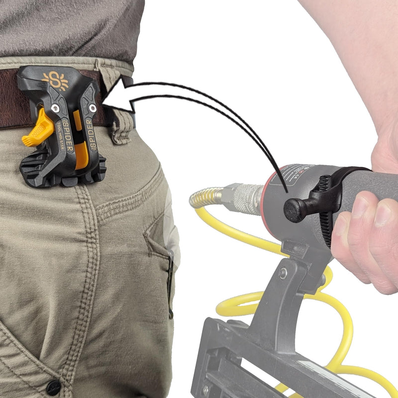 Pro Tool Grips - Pack of 3 - Universal Tool Handle add-on for use with Spider Tool Holsters - Compatible with Pneumatic Nailer, Power Drill, Impact Driver, reciprocating Saw, Flashlight,and More!