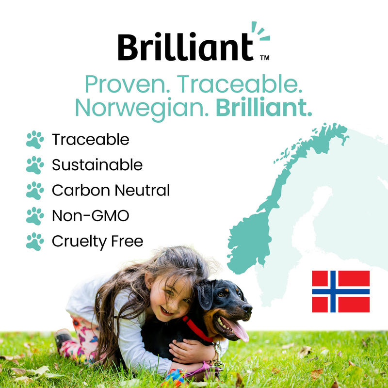 Brilliant Gut & Digestion Salmon Peptide Powder for Dogs & Cats – 100% Natural Single Ingredient Food Topper, Supports Digestive & Immune Health, Skin & Coat – Human Grade, 7oz 7 oz