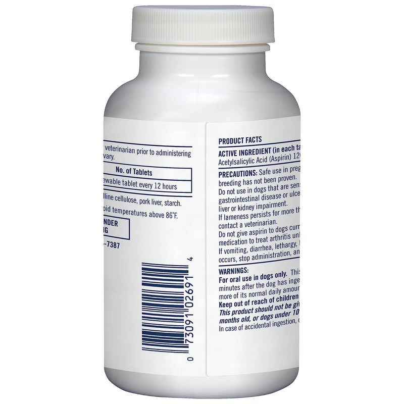 PetArmor Aspirin for Small Dogs, Fast Acting Anti-Inflammatory and Pain Relief For Dogs, Vet-Quality Joint Support and Pain Meds for Dogs, 75 Liver Flavored Tablets Small-Medium Dogs (10-50 lbs)