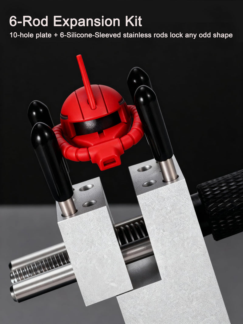 Mini Bench Vise | Small Vise – Precision Mold-Steel Hobby/Jewelers Hobby Vise, 360° Spherical Base, 6 Clamp Rods, 2.28in Opening Width, Handheld/DIY Tool for Models, Jewelry & Crafts