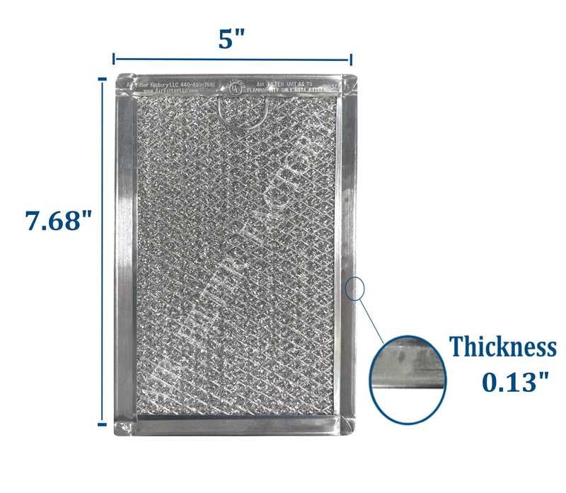 Microwave Oven Replacement For LG 5230W1A012B 12-Layer Aluminum Mesh Grease Filters 2-Pack