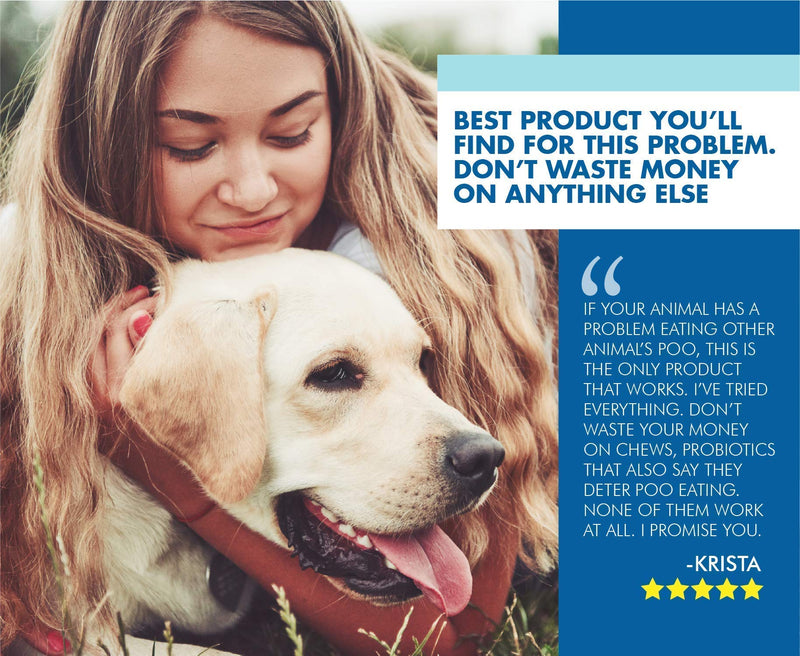 For-Bid for Dogs and Cats | Stool Eating & Coprophagia Deterrent | Dog & Cat Food Powder Additive to Prevent Dogs from Eating Poop | Safe for Your Pets | Vet Recommended Formula for Anti-Coprophagia 1 Box - PawsPlanet Australia
