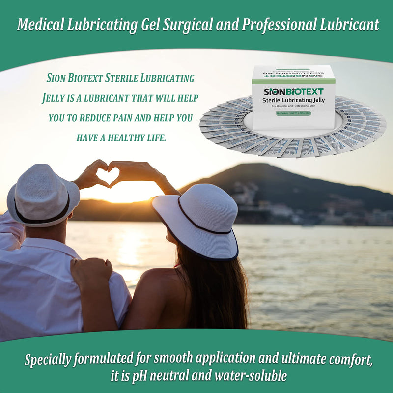 Sterile Lubricant Jelly for Hospitals and Clinics Use. Professional Lubricating Single Packets, Water Based Gel Lubricants by Sion Medical 0.105 oz (3g) 144 per Box - Lube on The Go! 0.11 Ounce (Pack of 144)
