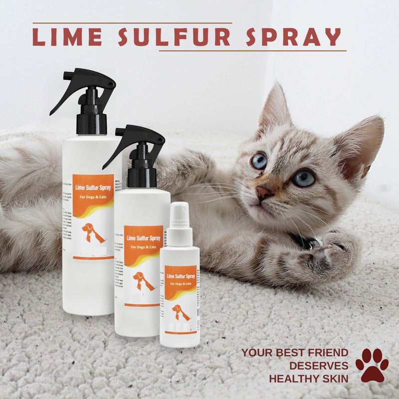 Classic's Lime Sulfur Spray Pet Care for Dry and Itchy Skin - Spotcare and Safe Solution for Dog, Cat, Puppy, Kitten, Horse (8 oz)