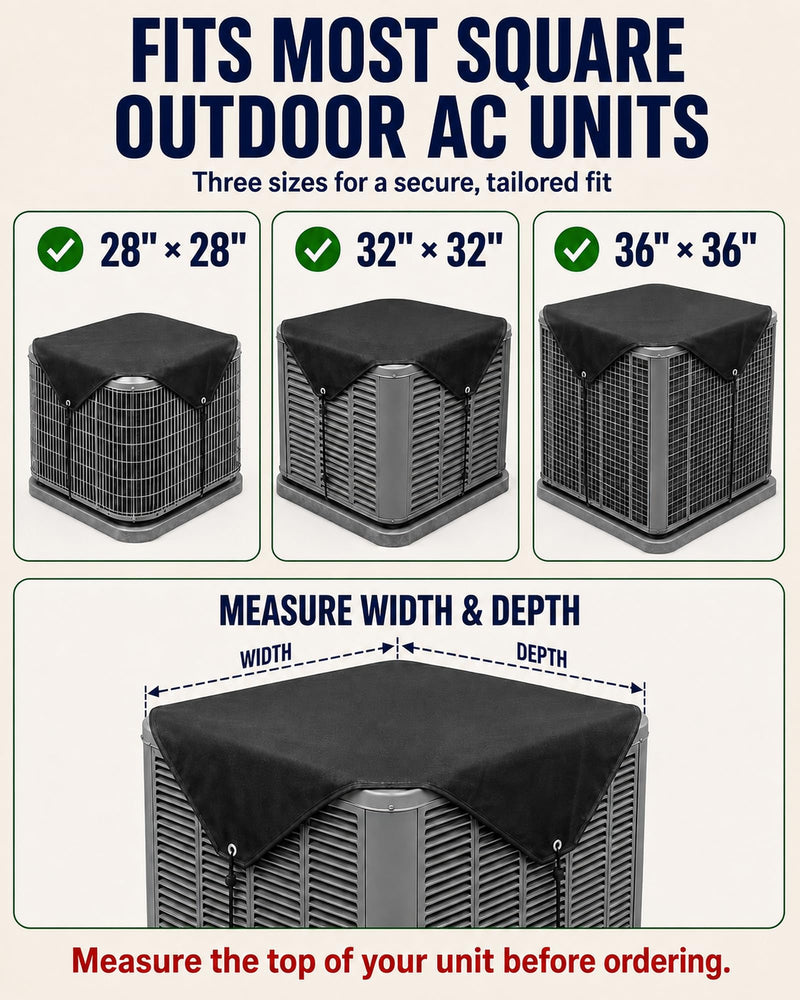Durable Air Conditioner Cover for Outside, 600D Oxford AC Condenser Covers 36" x 36" 1