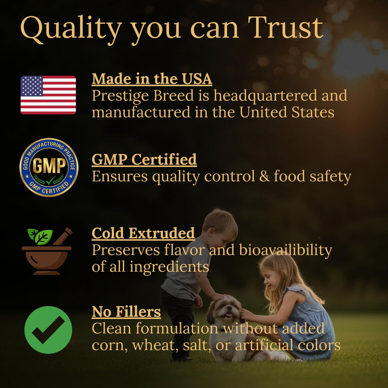 Multivitamins, Balanced Nutrition for Your Shih Tzu, 90 Count, Made in the USA with Real Bacon