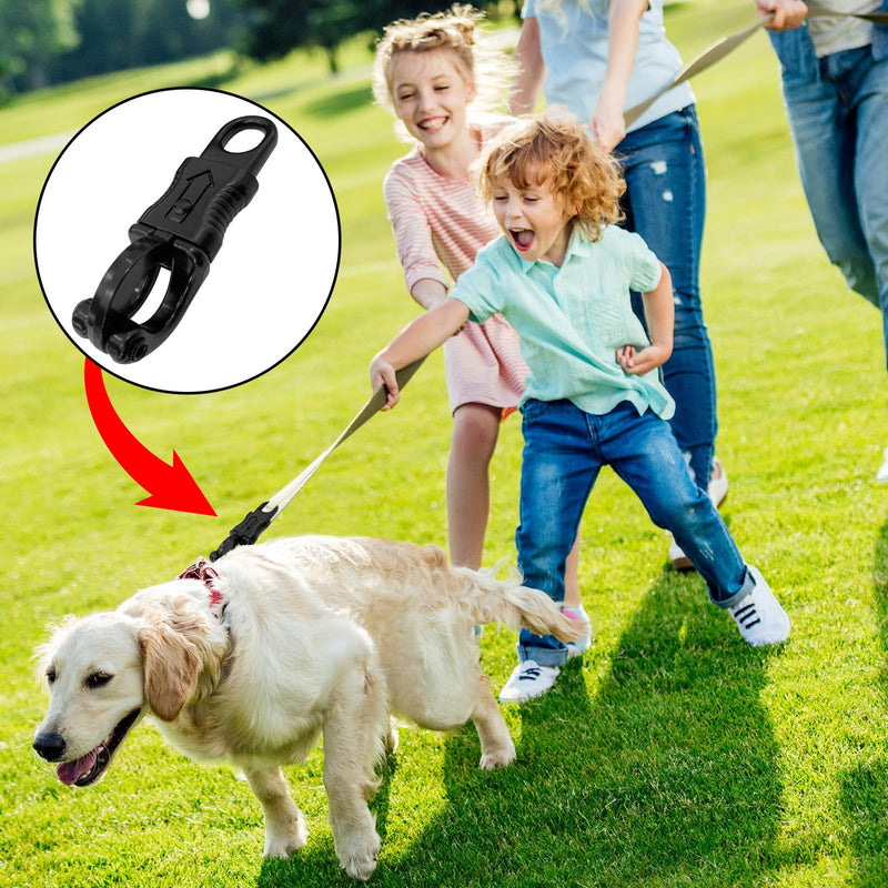 5 Pack Panic Snap Quick Release, Panic Snap with Fixed Eye Zinc Alloy Panic Snap Quick Release Paracord for Get Back Whips, Saddles (Black)