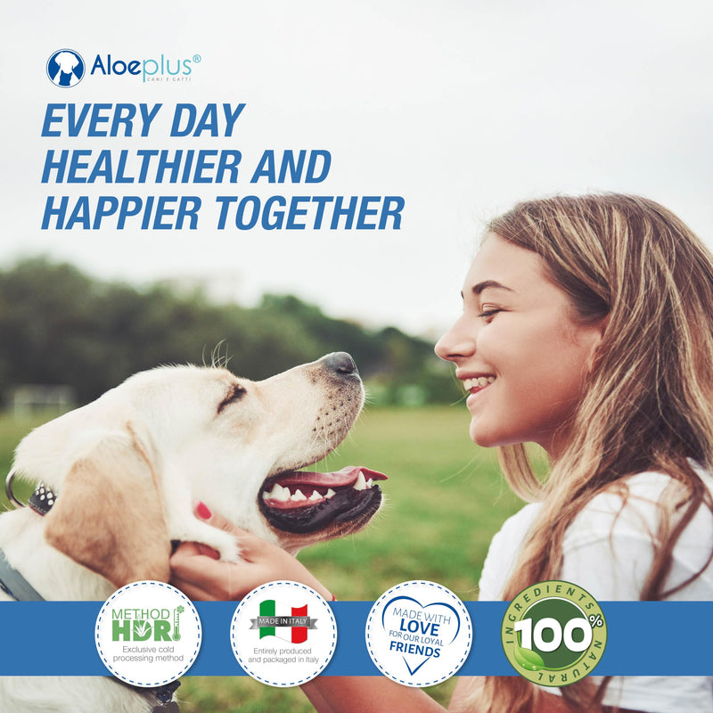 Dog Syrup 150ml - Complementary Energy and detoxifying Food Based on Organic Aloe Arborescens, Strengthens Natural defenses, Ideal as a Tonic for Senior Dogs and Puppies.