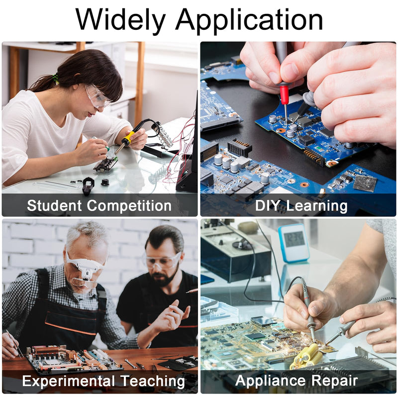 Handheld Digital Oscilloscope Kit, 2.4 LCD Screen 1MSa/s High Sampling Rate, 200KHz Bandwidth,Mini Portable Oscilloscope with Trigger Function Auto/Normal/Single，X10/X5/X1 Sensitivity