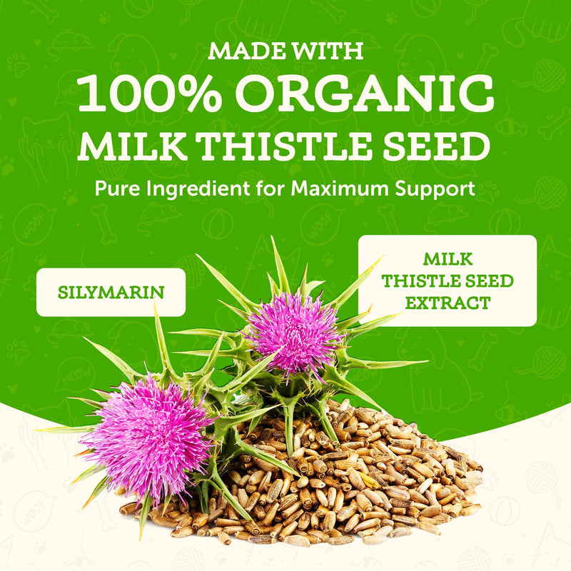 Animal Essentials Milk Thistle for Dogs & Cats - Liver Health Support, Herbal Extract, Liver Care Supplement, Organic Liquid Drops - 1 FL Oz 1 fl oz (30ml) - PawsPlanet Australia
