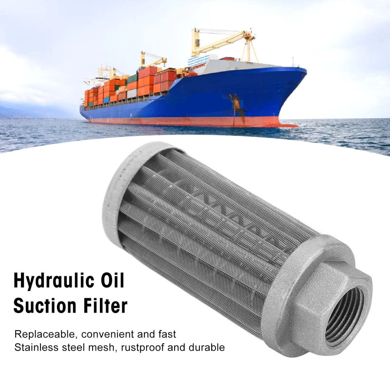 Suction Oil Filter Hydraulic Suction Oil Filter Hydraulic Suction Filter Hydraulic Suction Valve Stainless Steel Mesh Oil Filter Replacement Fuel Strainer Tube Connection