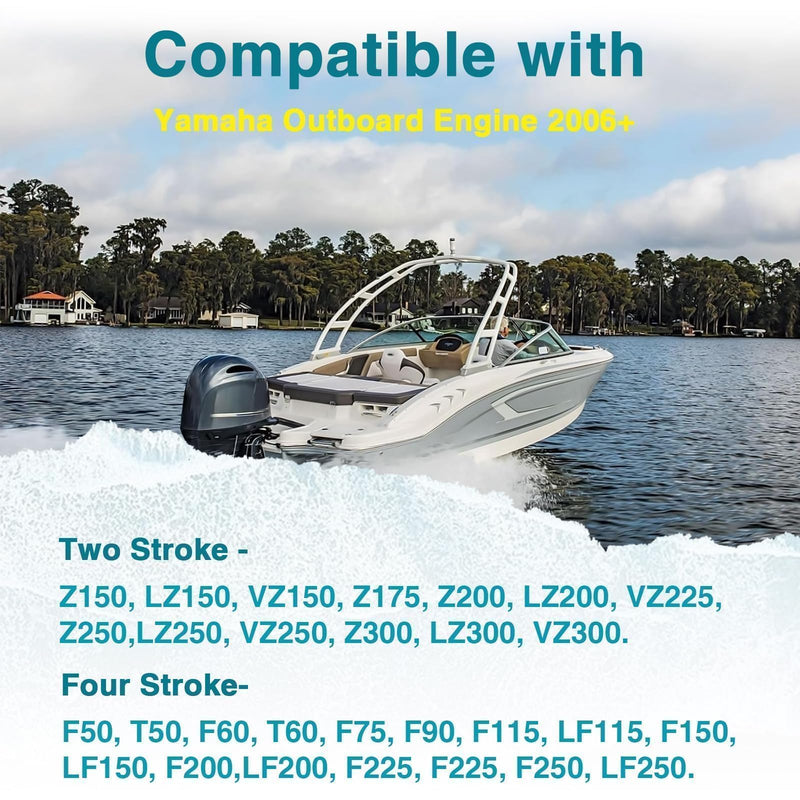 EVRBUL Engine Interface Cable NMEA2000 Network Connection with T-Connector Compatible with Yamaha Outboard Engine 2006-2023 Replace# 000-0120-37 3004.6865 (16Ft)