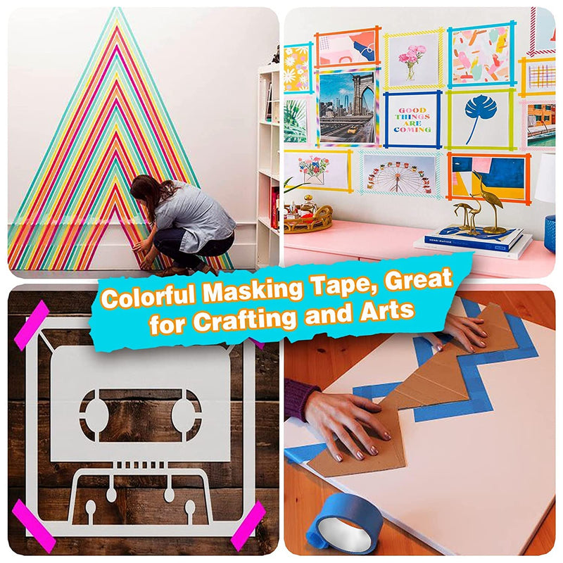 Thin Painters Tape 1/8, 1/4, 1/2 inch Width Painter Tape Paint Tape Masking Tape Pinstriping Tape, DIY Art TapeSmart Selection, 3" Large Core… 1/8"x 8rolls Green