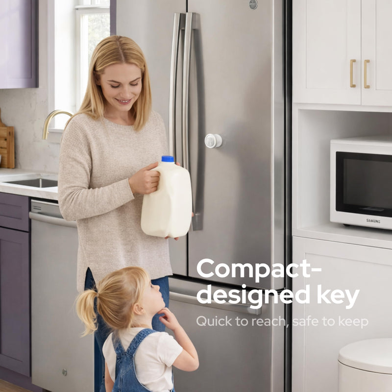 lalalark 8 Pack Magnetic Cabinet Locks Baby Proofing with 2 Keys, 3M Adhesive No Drill Child Proof Cabinet Locks for Kids Safety, Safe Quick Baby Locks for Cabinets, Door, Fridge, Drawers, Furniture