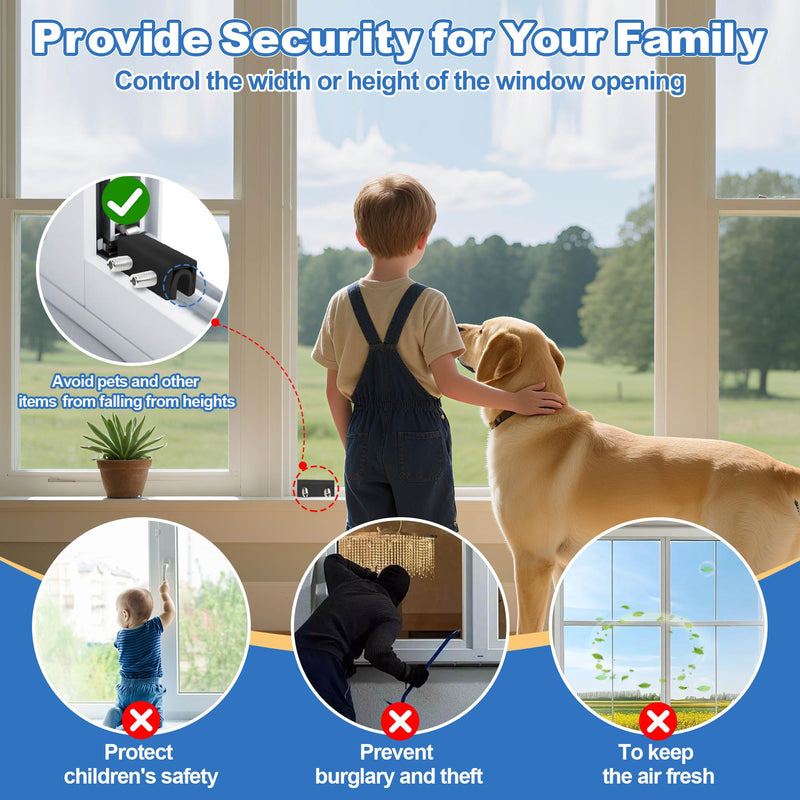 Jayseon 15 Pack Black Window Locks with Key, Adjustable Sliding Window Locks for Up and Down Windows & Horizontal Windows Stoppers Security Sliding Glass Patio Door Lock, Aluminum