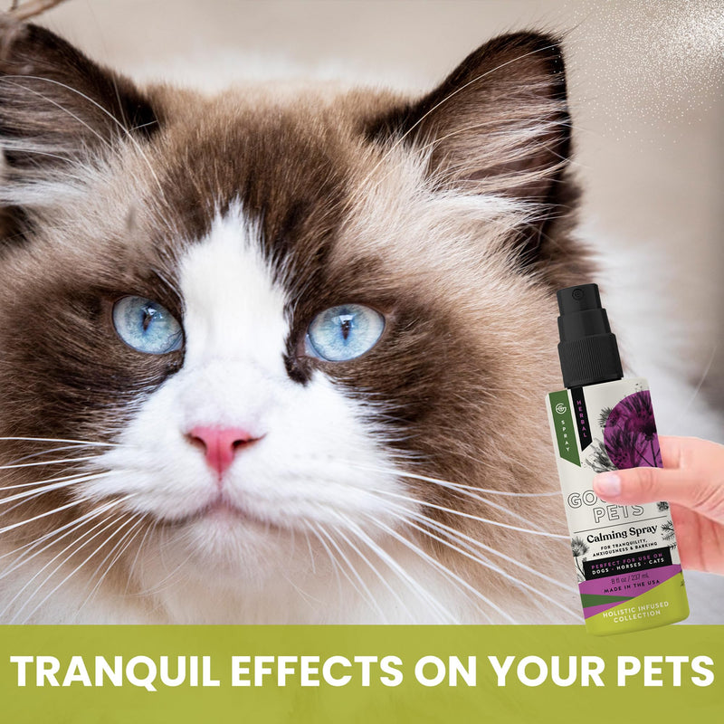 Holistic Natural Derived Calming Pet Spray for Anxiety: Providing Stress Relief: Veterinarian Recommended - Made in USA - 8 oz - PawsPlanet Australia