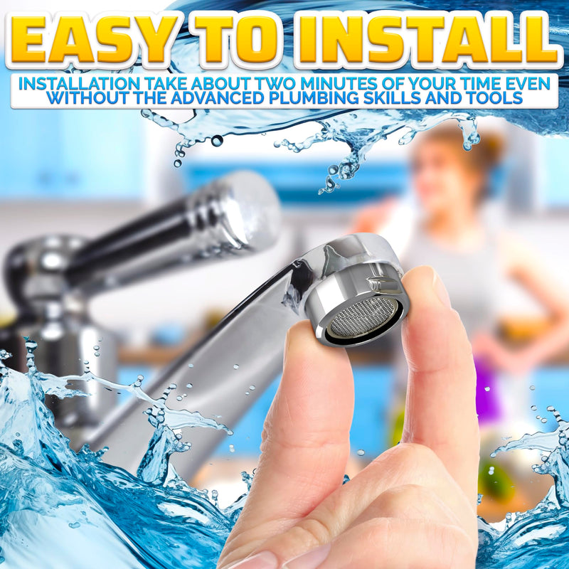 4Pcs Bathroom Faucet Aerator Replacement - 15"/16" 24mm Kitchen Sink Faucet Aerator Bathroom Sink Faucet Attachment High Flow Faucet Aerator for Sink - Faucet Sprayer Attachment Sink Faucet Aerators 4 PCS Faucet Aerators