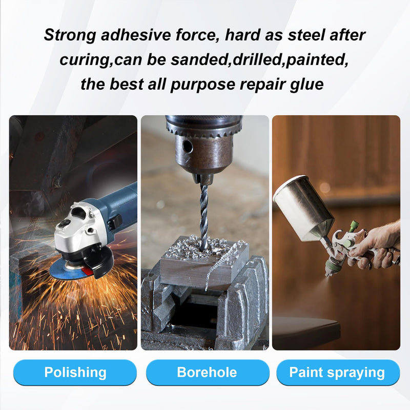 Metal Glue, 1.76oz Metal Epoxy Glue, Heavy Duty Welding Glue, Suitable for Metal to Metal, Plastic, Steel, Ceramic, Car Body and Marine Body Filler(1 PCS) 1pcs