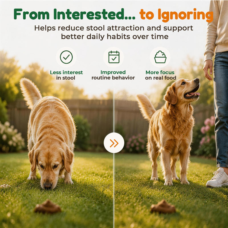 VUN No Poo Chews for Dogs – Coprophagia Stool Eating Deterrent for Dogs,Stop Poop Eating,Reduce Stool Odor & Support Digestion with Pumpkin, Digestive Enzymes & Yucca – 100 Soft Chews