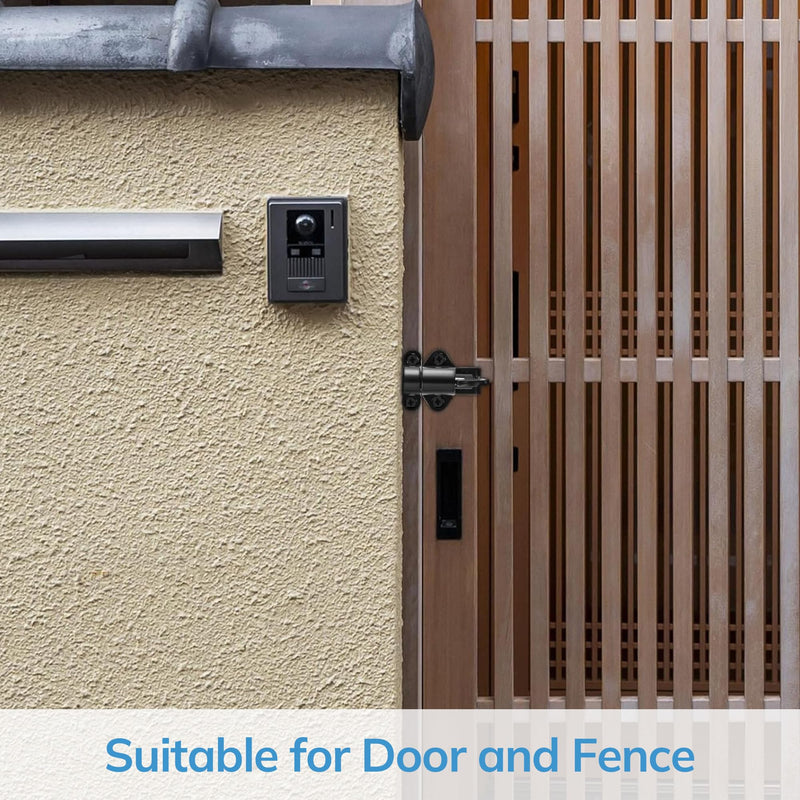 2 Packs Self Closing Latch Spring Door Lock, Automatic Gate Latch with Spring Loaded Pin, Aluminum Alloy Slide Gate Latch for Cabinet Window Fence, Black, AMS-CX01-B 2 Pack