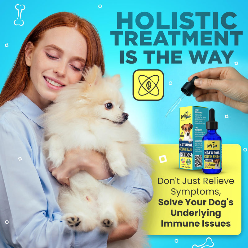 Handy Hound Dog Cough Supplement - Manuka Honey, Natural Herbal Formula for Throat Soothing & Mucus Support - Made in USA (4 Oz) 4 oz