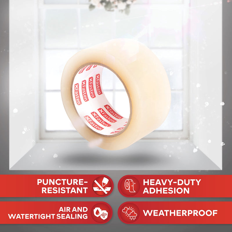 XFasten Window Tape for Winter 2-Inch x 30-Yards 1.5” Core, Residue-Free Window Weather Sealing Tape for Winter, Window Draft Stopper Window Insulation Tape for Window Weather Stripping